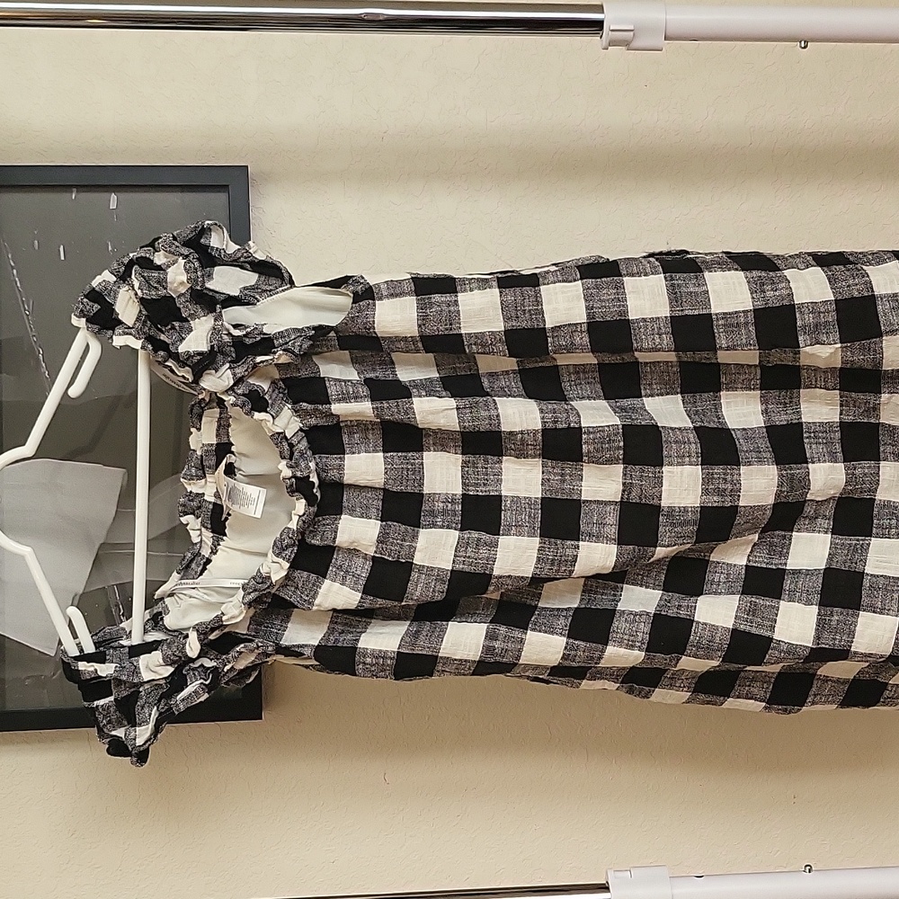 Anthro checkered dress